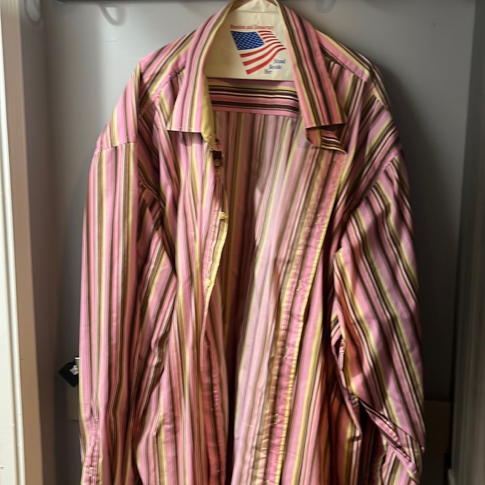 Syllables System Stripe Button Down Shirt